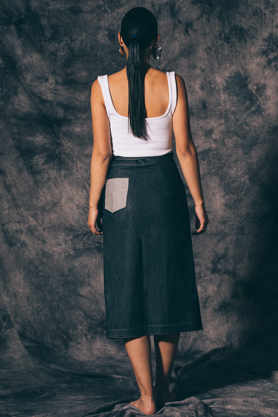 AGUSTINA - FALDA CRUZADA ASIMÉTRICA QENTE - PEDIDOS ANTICIPADOS