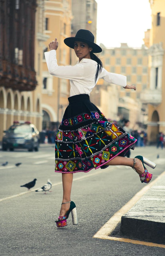 AGUSTINA - SPECIAL EMBROIDERY TRADITONAL SKIRT - TINTA / PRE ORDERS!!!